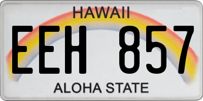 HI license plate EEH857
