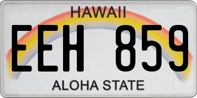 HI license plate EEH859
