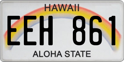 HI license plate EEH861