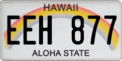 HI license plate EEH877