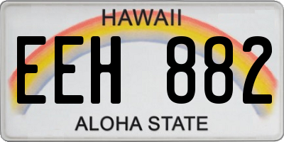 HI license plate EEH882