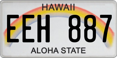 HI license plate EEH887