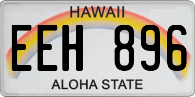 HI license plate EEH896