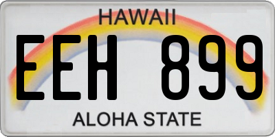 HI license plate EEH899