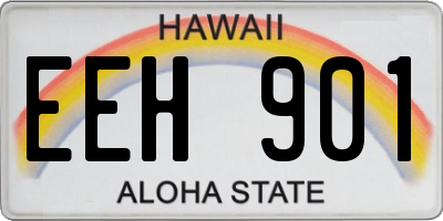 HI license plate EEH901
