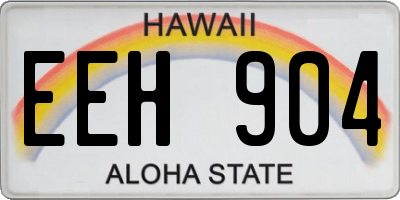 HI license plate EEH904