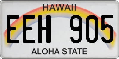 HI license plate EEH905