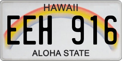 HI license plate EEH916