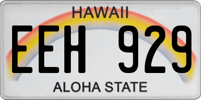 HI license plate EEH929