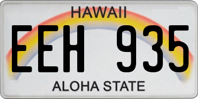 HI license plate EEH935