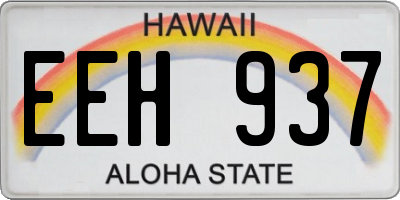 HI license plate EEH937