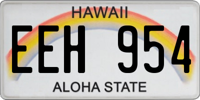 HI license plate EEH954