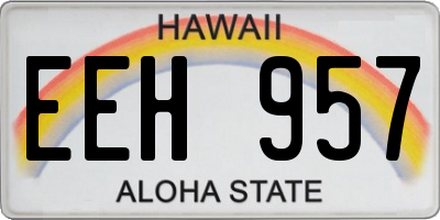 HI license plate EEH957