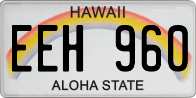 HI license plate EEH960