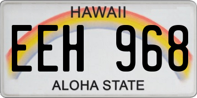 HI license plate EEH968