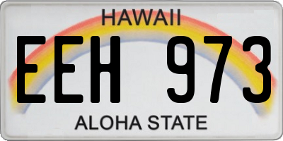 HI license plate EEH973