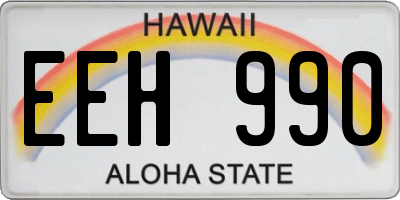 HI license plate EEH990