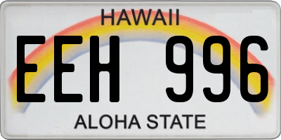 HI license plate EEH996