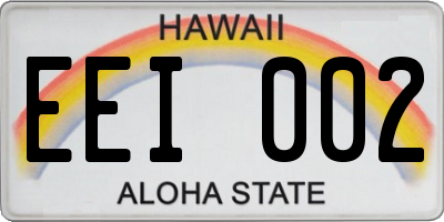 HI license plate EEI002