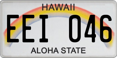 HI license plate EEI046