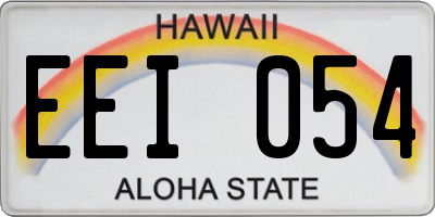HI license plate EEI054