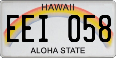 HI license plate EEI058