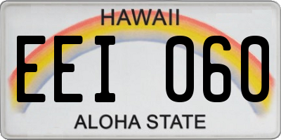 HI license plate EEI060