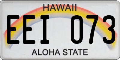 HI license plate EEI073