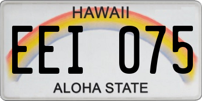 HI license plate EEI075