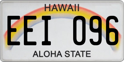 HI license plate EEI096