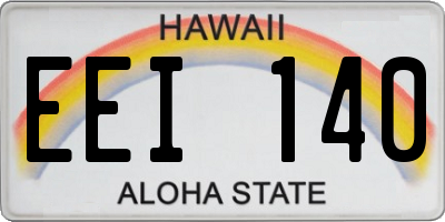HI license plate EEI140
