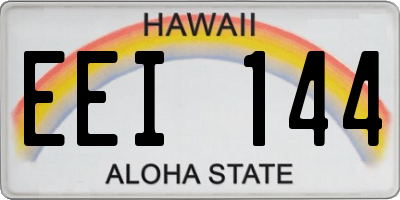 HI license plate EEI144