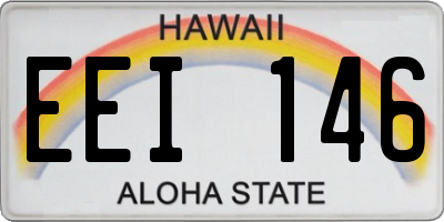 HI license plate EEI146