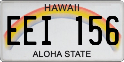 HI license plate EEI156