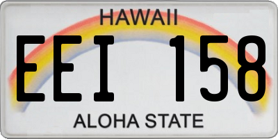 HI license plate EEI158