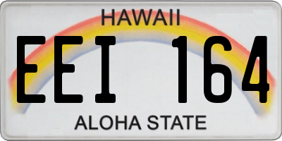 HI license plate EEI164