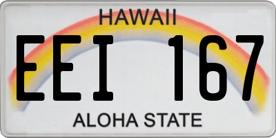 HI license plate EEI167