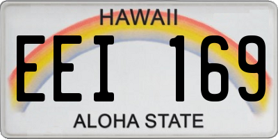 HI license plate EEI169