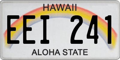 HI license plate EEI241