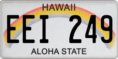HI license plate EEI249