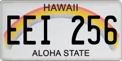 HI license plate EEI256