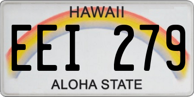HI license plate EEI279