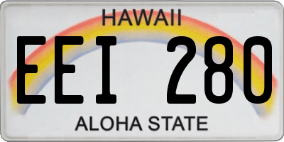 HI license plate EEI280