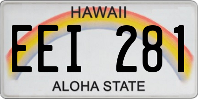 HI license plate EEI281