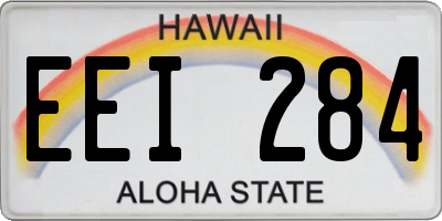 HI license plate EEI284