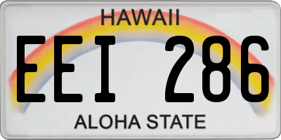 HI license plate EEI286