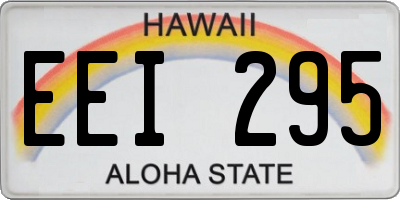 HI license plate EEI295