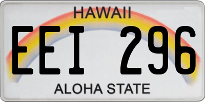 HI license plate EEI296