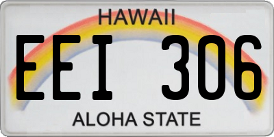 HI license plate EEI306
