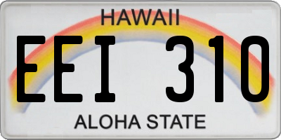HI license plate EEI310